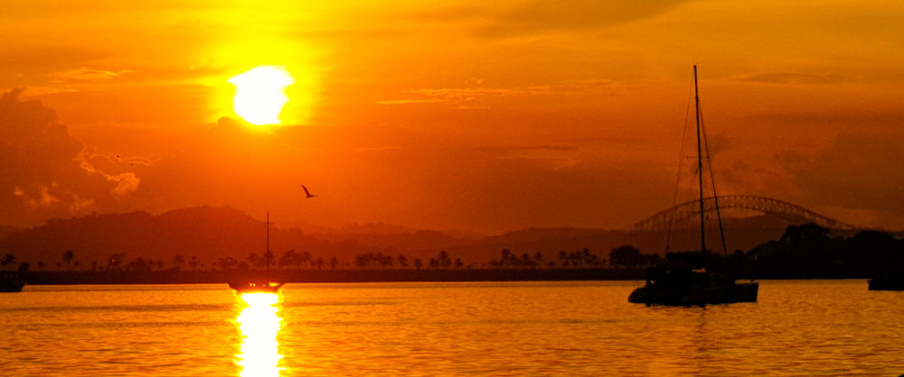 Een van de vele prachtige Panameese sunsets 